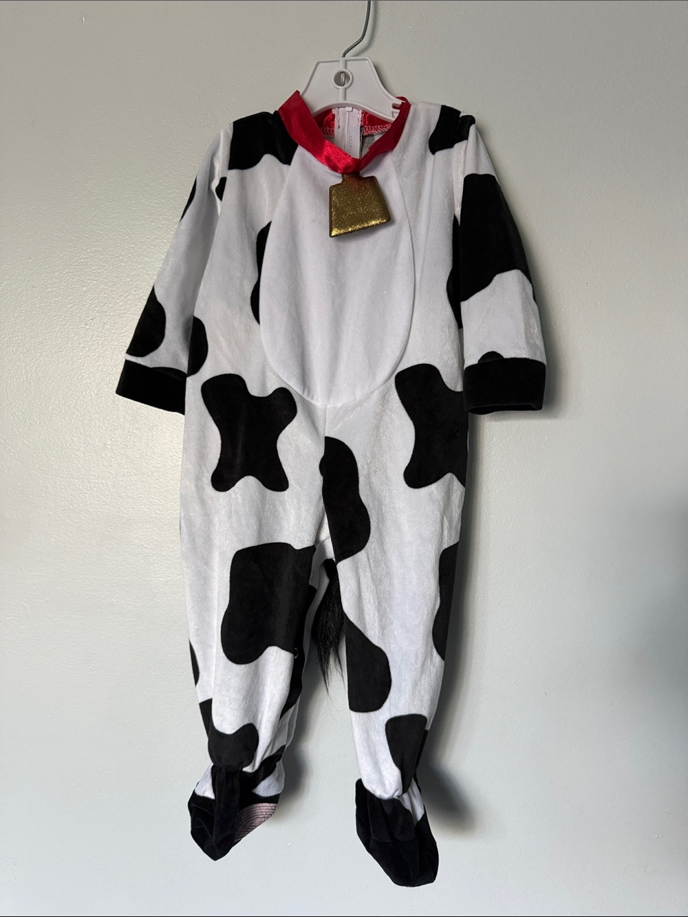 6-12 months COW baby SPIRIT costume MISSING HOOD Halloween farm black & white